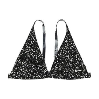 Black Animal Print Swim Top