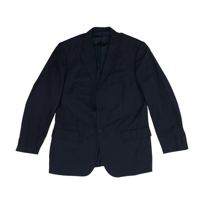 Navy Striped Wool Sport Coat