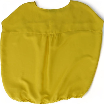 Mustard Solid Short Sleeve Blouse