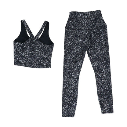 Black Active Tank T-Shirt and Leggings Set