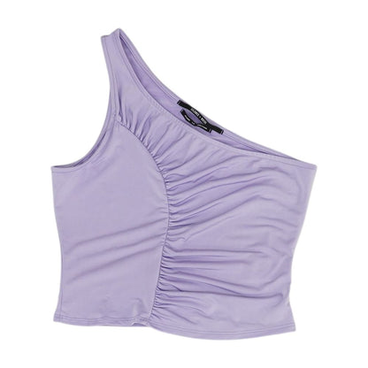 Purple Cropped Blouse