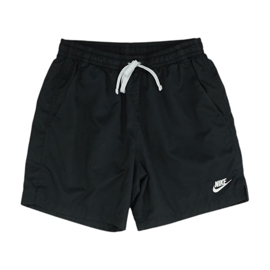 Black Solid Swim Shorts