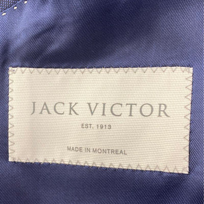 Navy Plaid Wool Blend Sport Coat