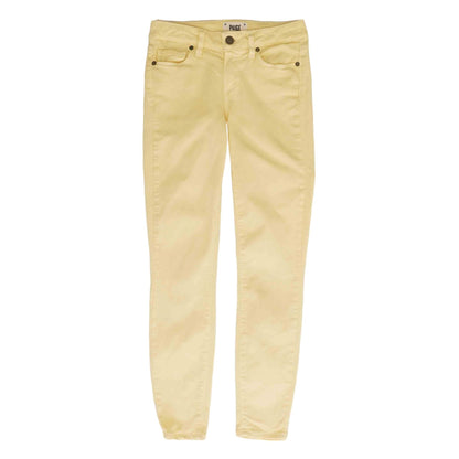Yellow Solid Low Rise Skinny Leg Jeans