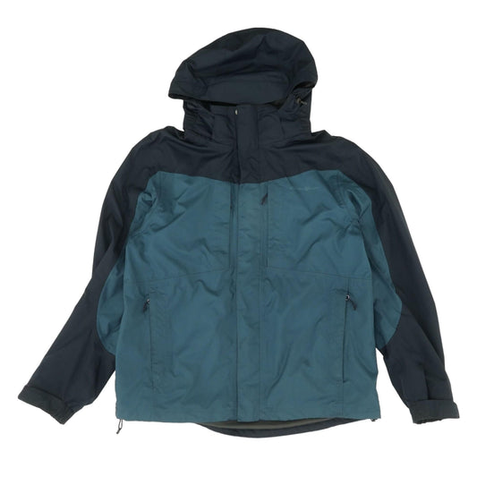 Blue Solid Rain Jacket
