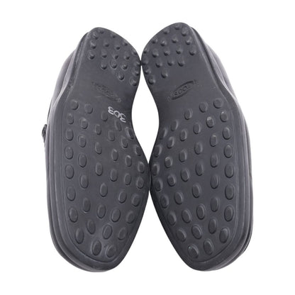 Black City Gommino Leather Hardsole Penny Loafers Driving Shoe