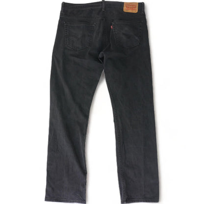 569 Black Solid Straight Jeans