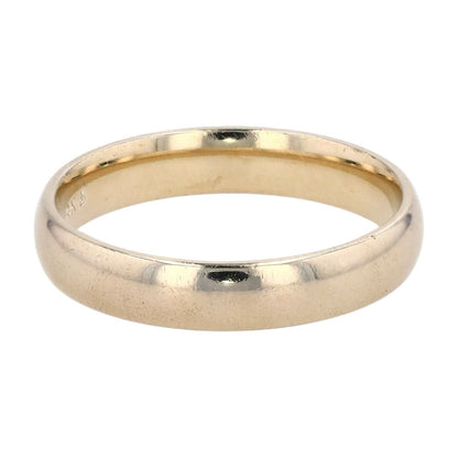 14K White Gold Half Round Band