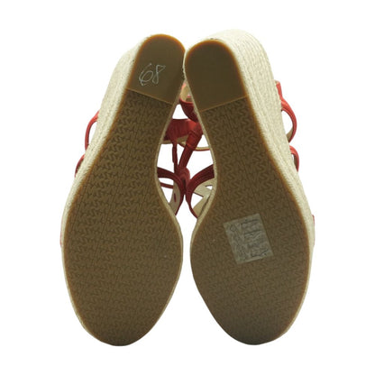 Coral Wedged Sandals