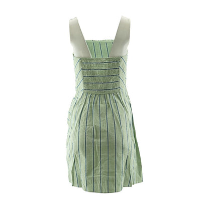Green Striped Mini Dress