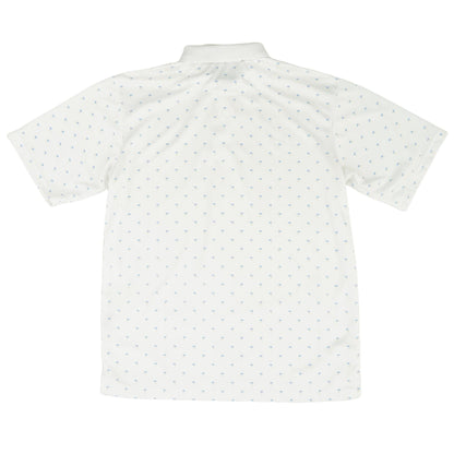 White Graphic Short Sleeve Polo