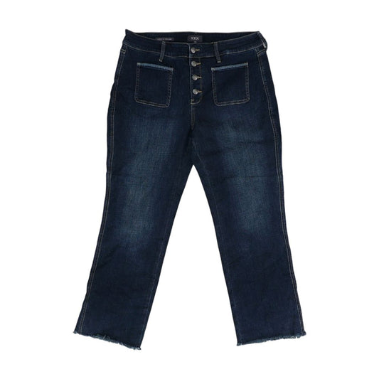 Indigo High Rise Straight Leg Jeans
