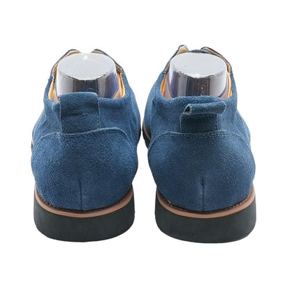 Classic Suede Blue Derby/oxford Shoes