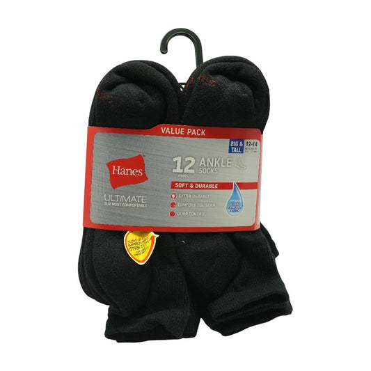 Black Big & Tall Solid Socks