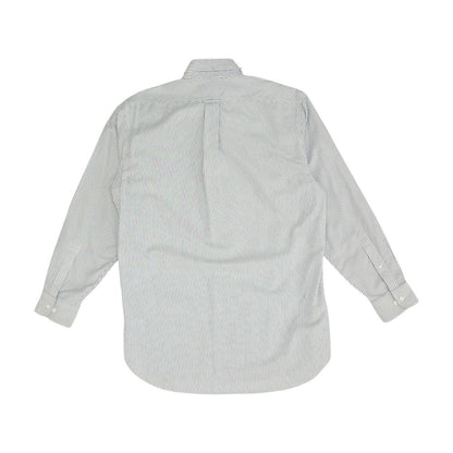 White Striped Long Sleeve Button Down