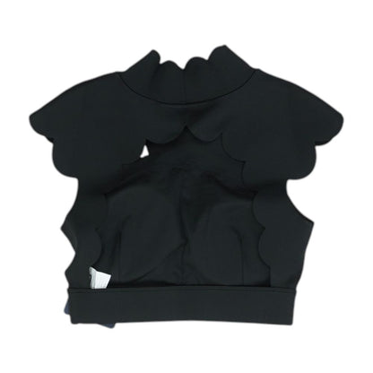 Black Solid Sports Bra