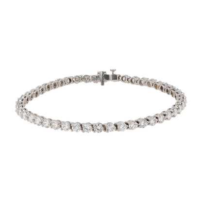 .75 Ct Platinum Round Diamond Tennis Bracelet