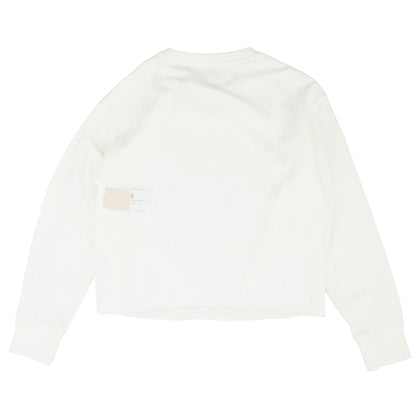White Solid Be Mindful Mazzy Sweatshirt