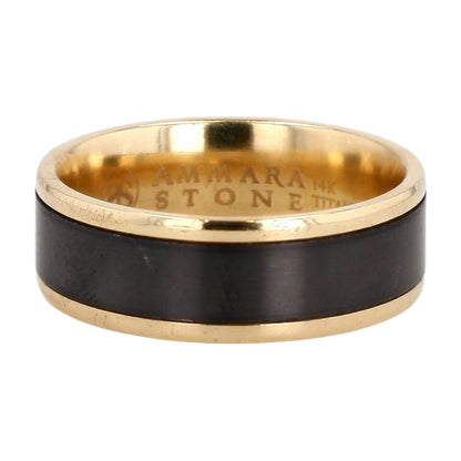 14K Gold The Onyx Wedding Band With Titanium