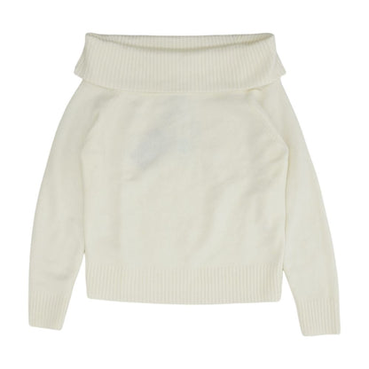 White Cowl Neck Sweater