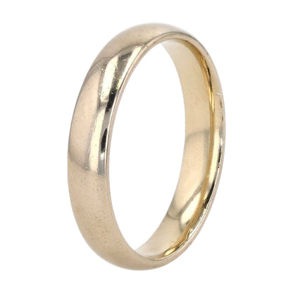 14K White Gold Half Round Band