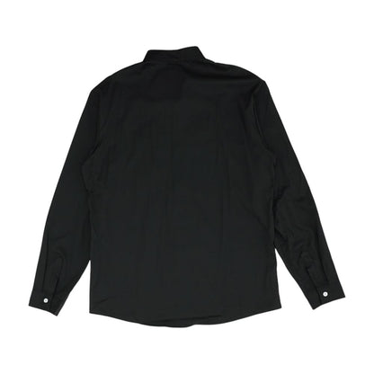 Black Embroidery Detail Long Sleeve Button Down