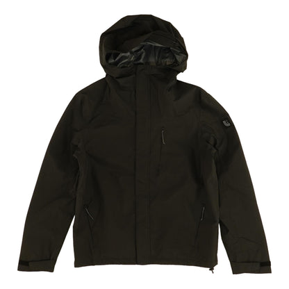 Black Solid Rain Jacket