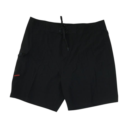 Black Solid Swim Shorts
