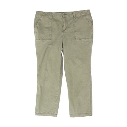 Green Solid Chino Pants