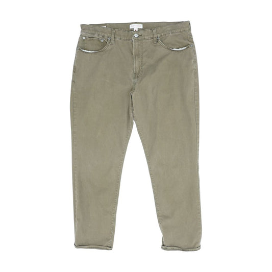 Brown Solid Five Pocket Pants