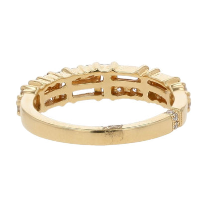 .60 Ct 18K Gold Baguette And Round Lab Grown Diamond Band