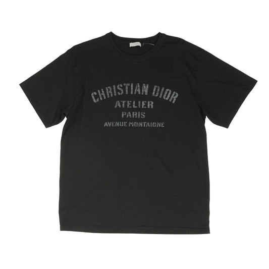 Black Oversized Logo Crewneck T-Shirt