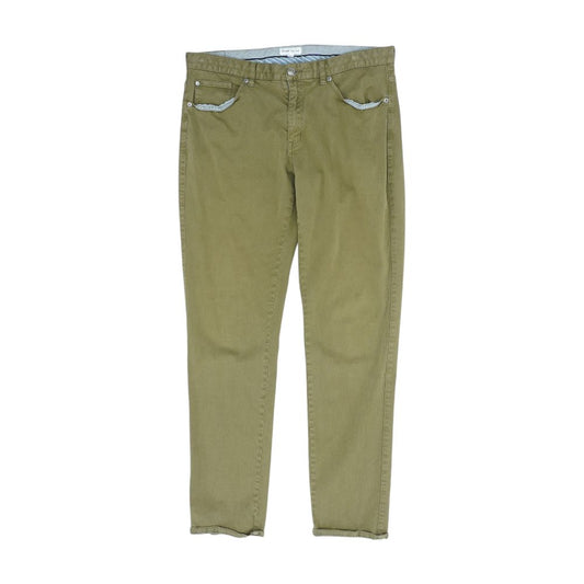 Green Solid Five Pocket Pants