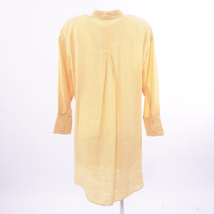 Yellow Solid Midi Dress