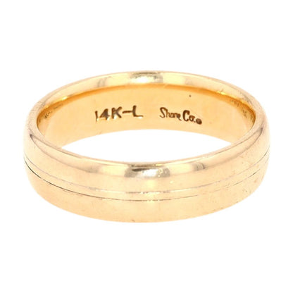 14K Gold Band With Double Lines