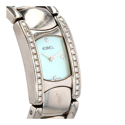 Women's Beluga Diamond Accented Bezel Mother of Pearl Dial Stainless Steel Watch