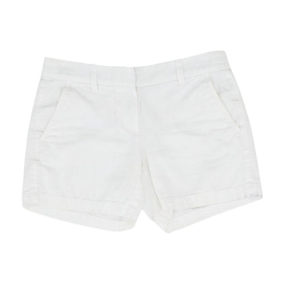 White Solid Chino Shorts