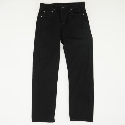 505 Black Solid Straight Jeans