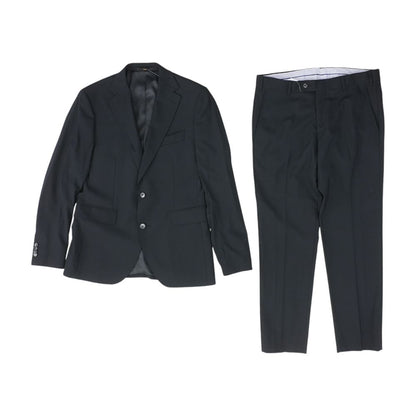 Black Solid 2pc Suit