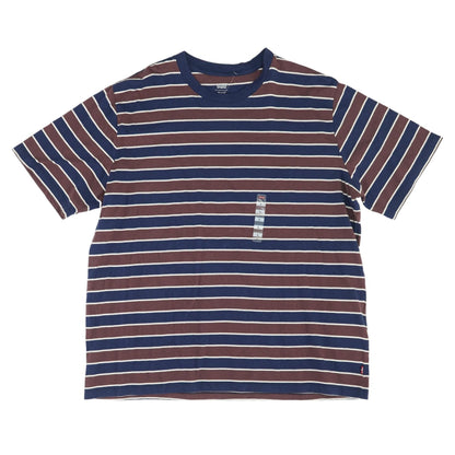 Maroon Striped Crewneck T-Shirt