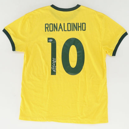 #10 Ronaldinho Autographed Soccer Jersey