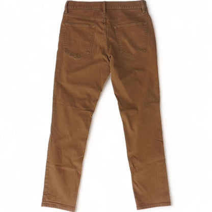 Brown Solid Slim Jeans