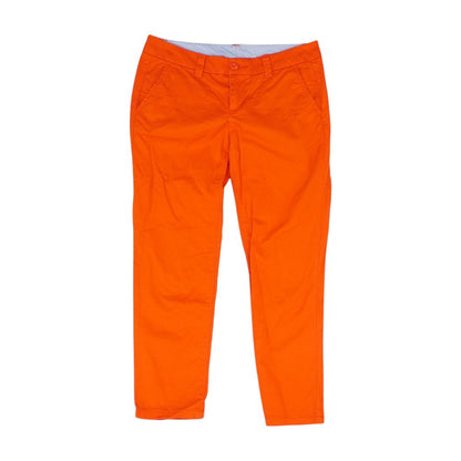 Orange Solid Capri Pants