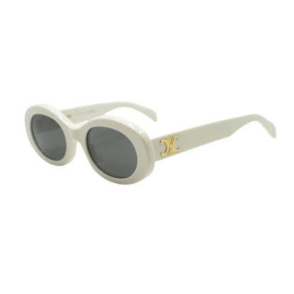 White CL40194U Oval Sunglasses