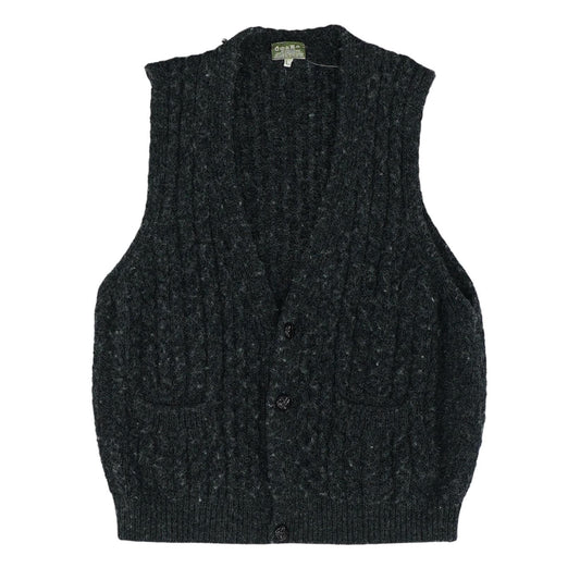 Charcoal Solid Vest Sweater