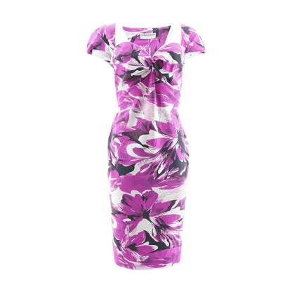 Magenta Battiata Printed Dress
