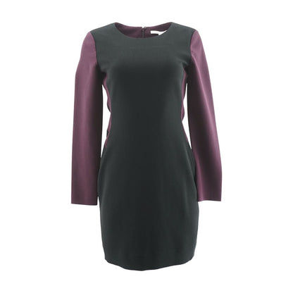 Black Color Block Midi Dress