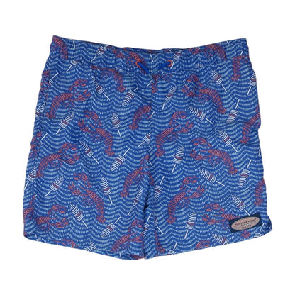 Blue Graphic Swim Shorts