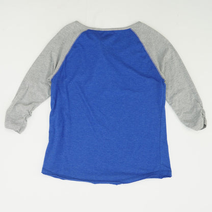 Blue Color Block Raglan T-Shirt