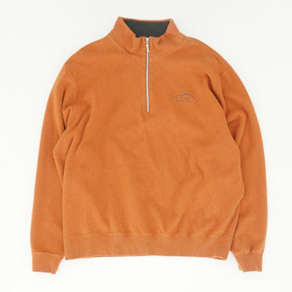 Rust Solid 1/4 Zip Sweater